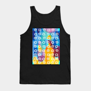 with sun and spiral. Tank Top